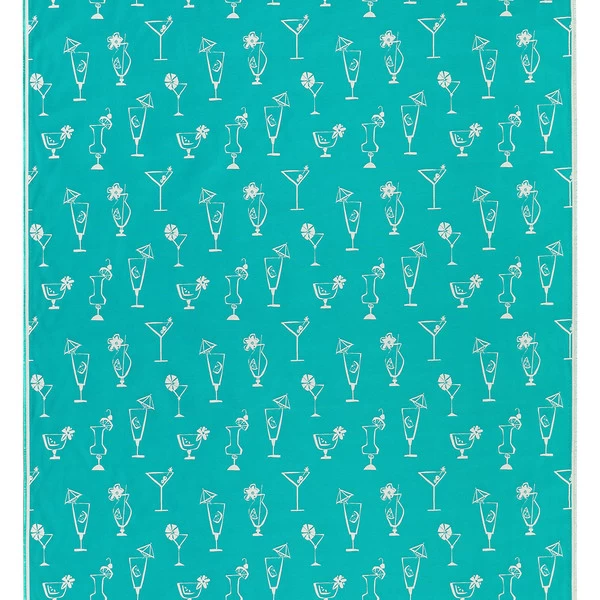 Covington Outdoor Five O'Clock Somewhere Turquoise 56" Fabric 3 Covington Outdoor Five O'Clock Somewhere Turquoise 56" Fabric - Image 3