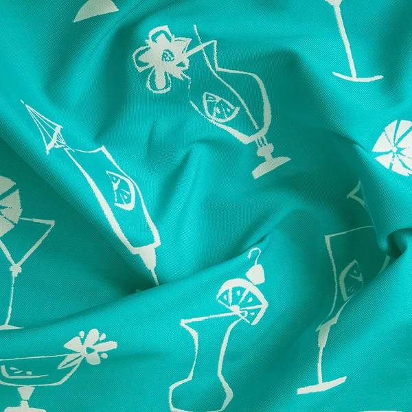 Covington Outdoor Five O'Clock Somewhere Turquoise 56" Fabric 5 Covington Outdoor Five O'Clock Somewhere Turquoise 56" Fabric - Image 5