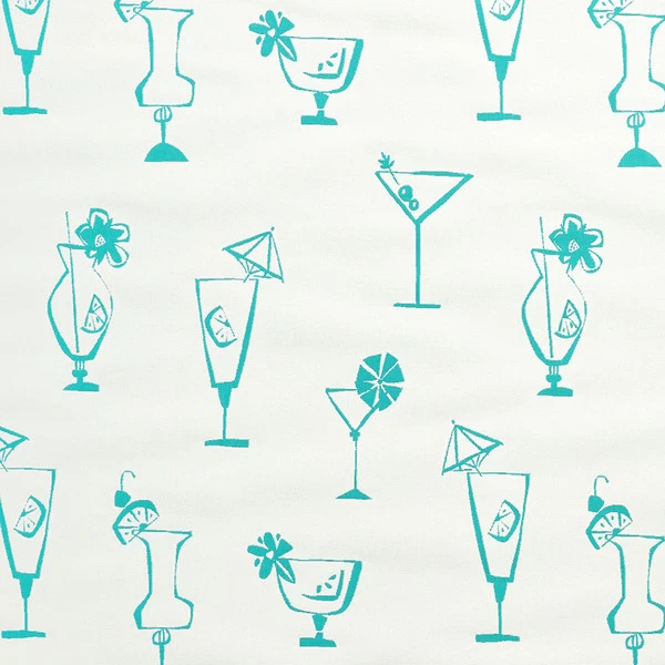 Covington Outdoor Five O'Clock Somewhere Turquoise 56" Fabric 6 Covington Outdoor Five O'Clock Somewhere Turquoise 56" Fabric - Image 6