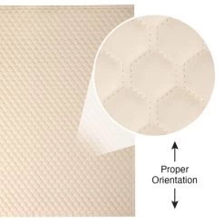 EverSoft™ Off White Hexagon Stitched Foam Backed Vinyl -Home Furnishings Fabric Store EverSoft Off White Hexagon Stitched Foam Backed Vinyl 6