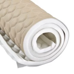 EverSoft™ Tan Hexagon Stitched Foam Backed Vinyl