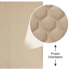 EverSoft™ Tan Hexagon Stitched Foam Backed Vinyl -Home Furnishings Fabric Store EverSoft Tan Hexagon Stitched Foam Backed Vinyl 6