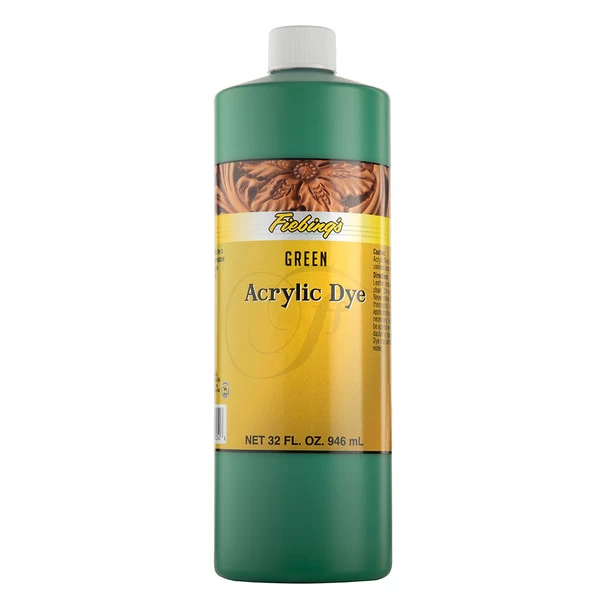 Fiebing's Acrylic Dye For Leather Green 32 Oz. 1 Fiebing's Acrylic Dye For Leather Green 32 Oz.