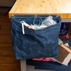 DuraWax™ Heavy Waxed Canvas Cotton Duck 12 Oz. Blue 57" Fabric -Home Furnishings Fabric Store Heavy Waxed Canvas Cotton Duck 12 oz Blue 57 Fabric 4