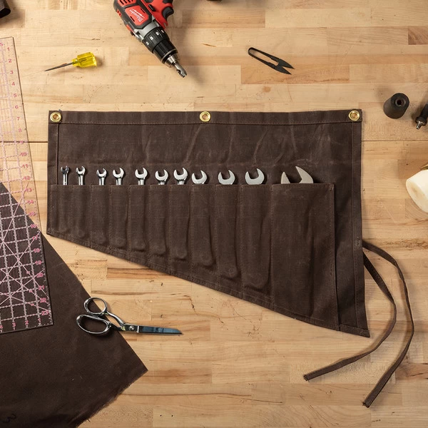 DuraWax™ Light Waxed Canvas Cotton Duck 12 Oz. Brown 57" Fabric 5 DuraWax™ Light Waxed Canvas Cotton Duck 12 Oz. Brown 57" Fabric - Image 5