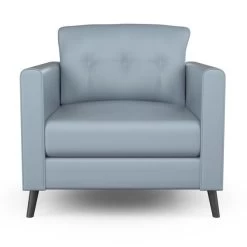 Nauga Soft Blue Fog 54" Vinyl Fabric -Home Furnishings Fabric Store Nauga Soft Vinyl Blue Fog 54 901