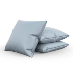 Nauga Soft Blue Fog 54" Vinyl Fabric -Home Furnishings Fabric Store Nauga Soft Vinyl Blue Fog 54 902