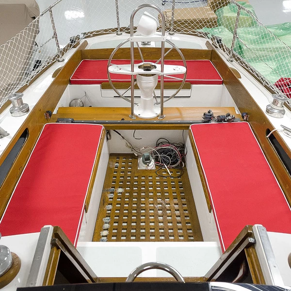 Sunbrella® Marine Grade 4603-0000 Jockey Red 46" Fabric 4 Sunbrella® Marine Grade 4603-0000 Jockey Red 46" Fabric - Image 4