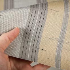 Sunbrella® Awning Stripe 4777-0000 Grey/Beige Chip Fancy 46" Fabric -Home Furnishings Fabric Store Sunbrella 4777 0000 Grey Beige Chip Fancy Stripe 46 Signature Series Awning Stripe 4