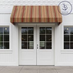 Sunbrella® Awning Stripe 4813-0000 Eastland Redwood 46" Fabric -Home Furnishings Fabric Store Sunbrella 4813 0000 Eastland Redwood Awning Stripe 46 72