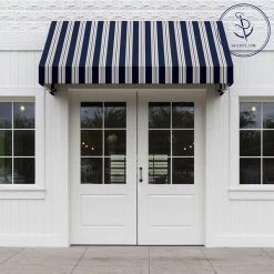 Sunbrella® Awning Stripe 4902-0000 Captain Navy/Natural Classic 46" Fabric -Home Furnishings Fabric Store Sunbrella 4902 0000 Captain Navy Natural Classic 46 Awning Signature Series Stripe 707