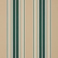 Sunbrella® Awning Stripe 4932-0000 Forest Green/Beige/Natural Fancy 46" Fabric