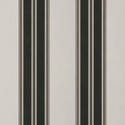 Sunbrella® Awning Stripe 4946-0000 Black/Taupe Fancy 46" Fabric