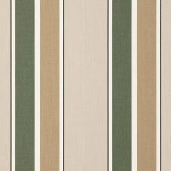 Sunbrella® Awning Stripe 4959-0000 Fern/Heather Beige Block 46" Fabric