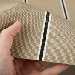Sunbrella® Awning Stripe 4961-0000 Putty Regimental 46" Fabric -Home Furnishings Fabric Store Sunbrella 4961 0000 Putty Regimental Stripe 46 Signature Series Awning Stripe 4