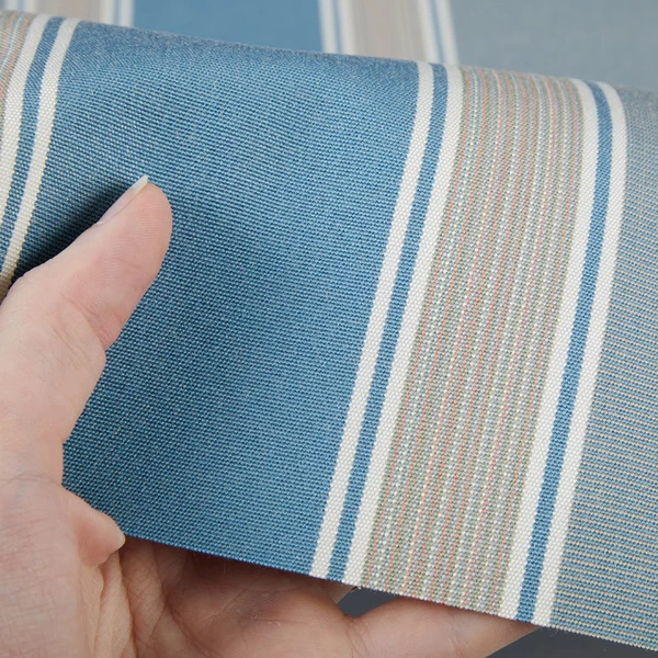 Sunbrella® Awning Stripe 4992-0000 Baycrest Sky 46" Fabric 4 Sunbrella® Awning Stripe 4992-0000 Baycrest Sky 46" Fabric - Image 4